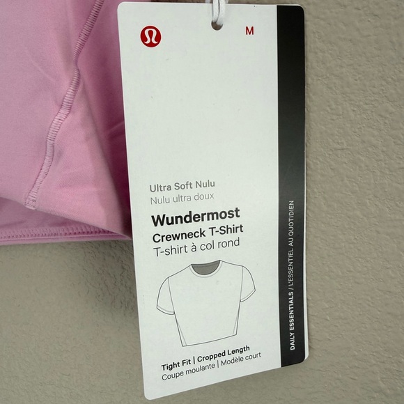 NEW - Lululemon - Wundermost Ultra-soft Nulu Crewneck T-Shirt - Vital Pink - Picture 9 of 12